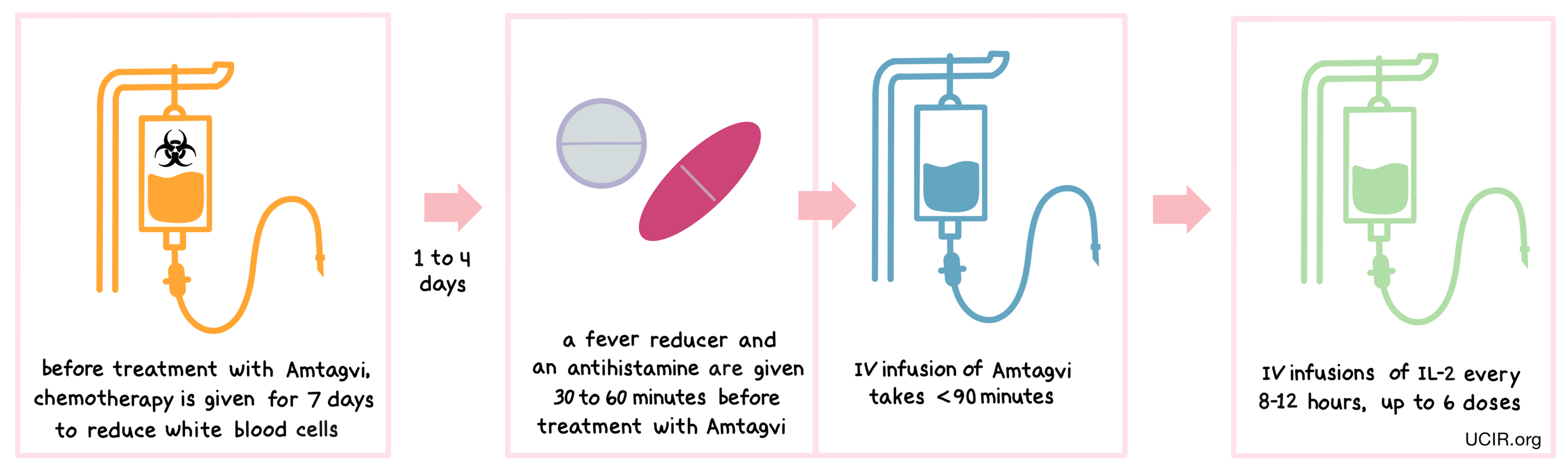 Illustration showing how Amtagvi is administered to patients