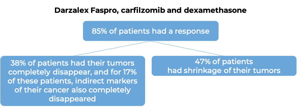 Results after treatment with Darzalex Faspro, carfilzomib and dexamethasone (diagram)