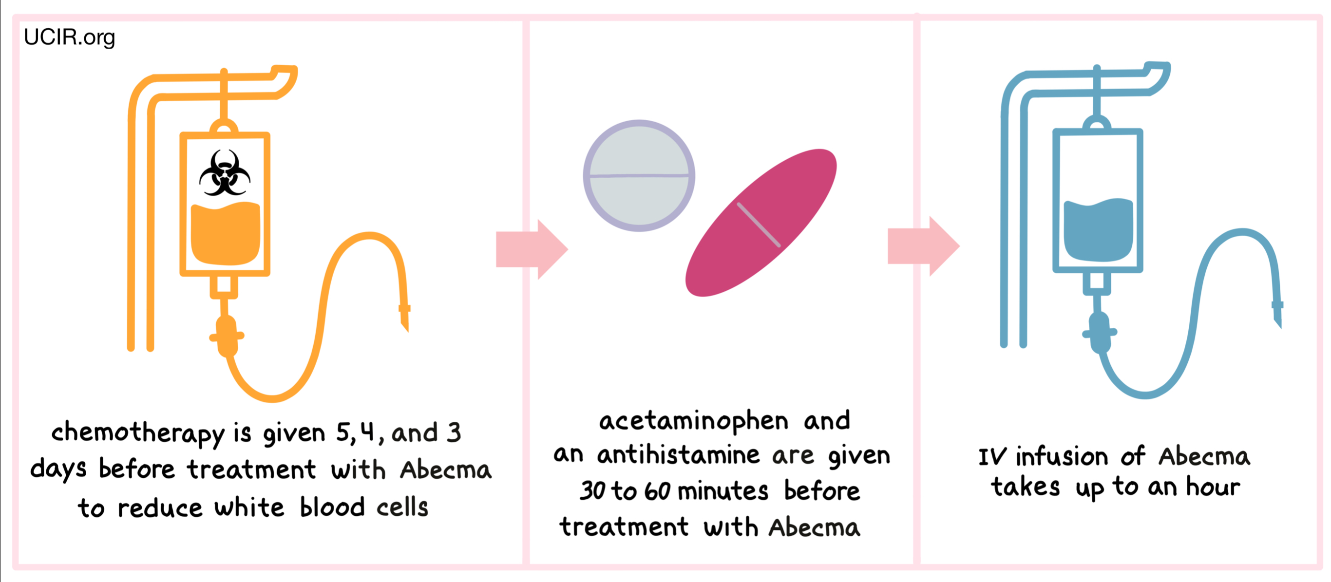 Timeline showing how Abecma is administered