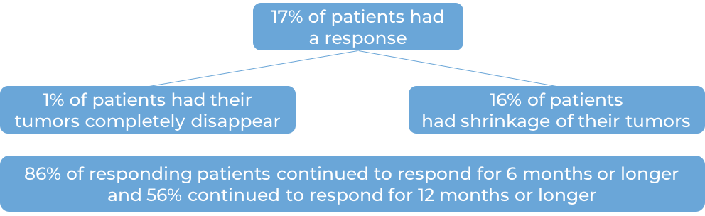 Results after treatment with Keytruda (diagram)