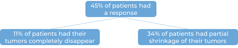Results after being treated and then receiving Keytruda (diagram)
