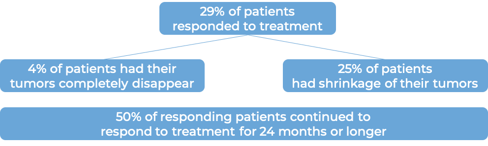 Results for treatment with Keytruda (diagram)