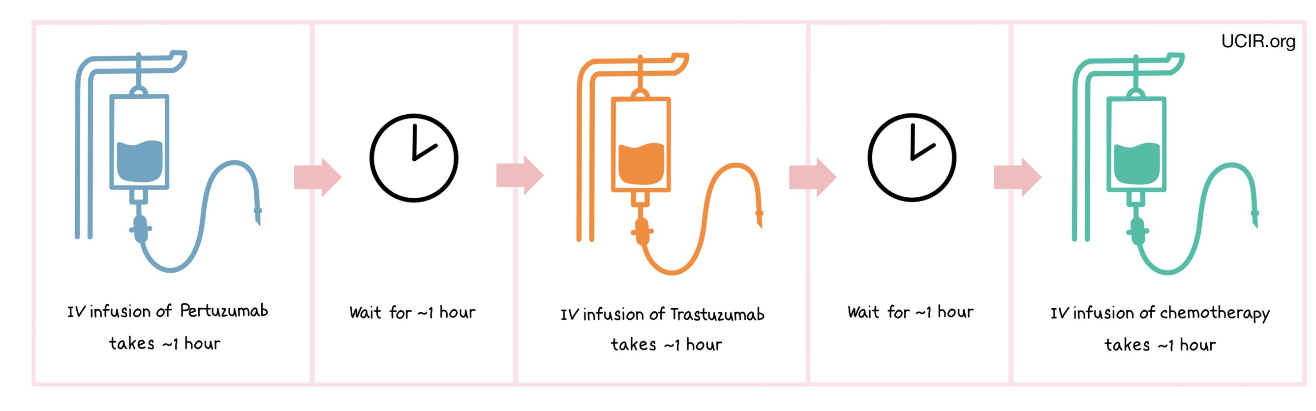 Illustration showing how Perjeta is administered 