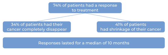 Results after treatment with Talvey (diagram)