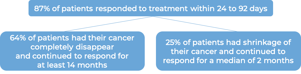 Results after treatment with Tecartus (diagram)